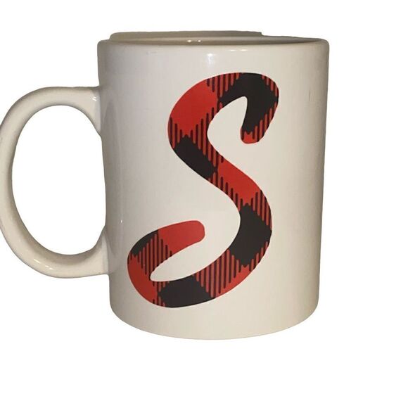 Trisa Monogrammed S Buffalo Check Mug‎ - Picture 3 of 7